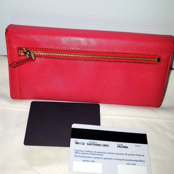 PRADA  Rare Authentic bifold Leather long Wallet - Picture 10 of 16